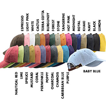 LP101 Adams Six Panel Low Profile Washed Pigment-Dyed Cap