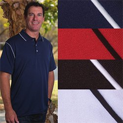 The King Louie America Edge Polo Shirt is made in the USA buy it at Stellar Apparel