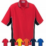 Mens Checkered Trim Racing Pique Polo Style 85057 - CLOSEOUT